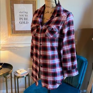 Plaid button down shirt